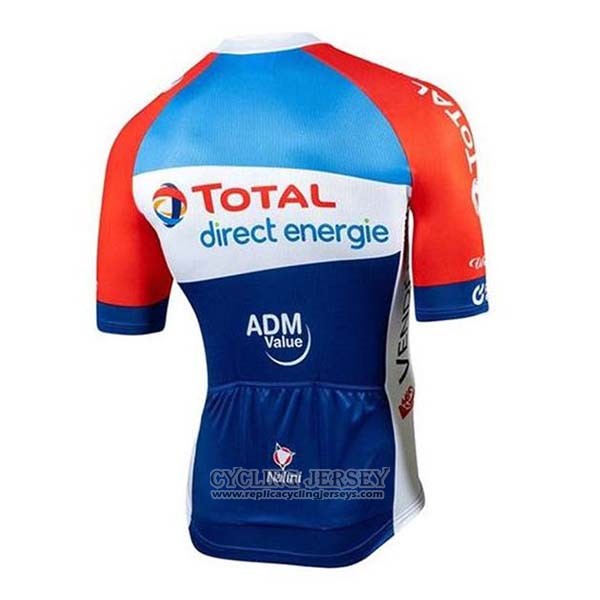 2020 Cycling Jersey Direct Energie Red Blue White Short Sleeve And Bib Short